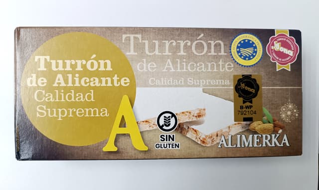 Turrón Alicante Calidad Suprema Alimerka