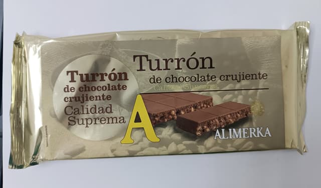 Turrón De Chocolate Crujiente Alimerka Calidad Supreme