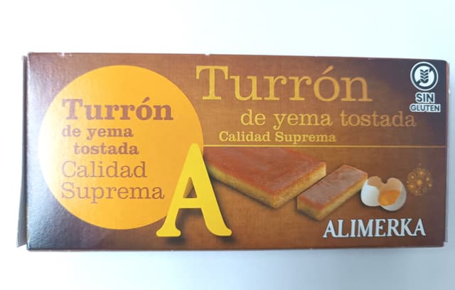 Turrón Yema Tostada Alimerka Calidad Suprema